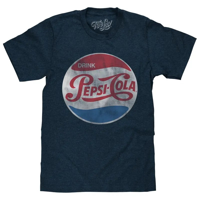 Pepsi Retro Logo T-Shirt - Navy Hoodie, Sweatshirt | HypeDripTees.com