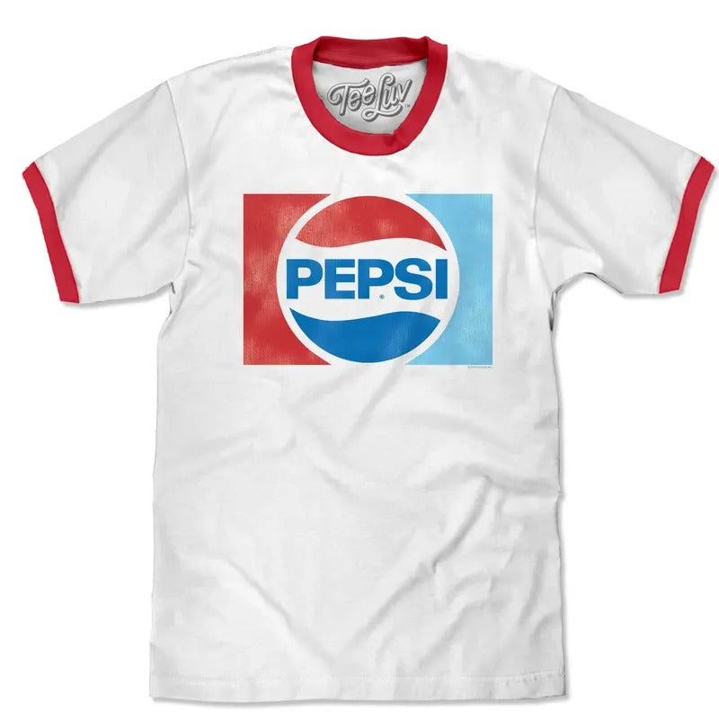 Pepsi Ringer T-Shirt - White and Red Hoodie, Sweatshirt | HypeDripTees.com