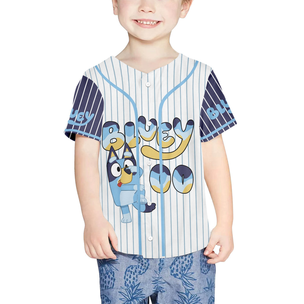 Personalized Bluey Kid Baseball Jersey