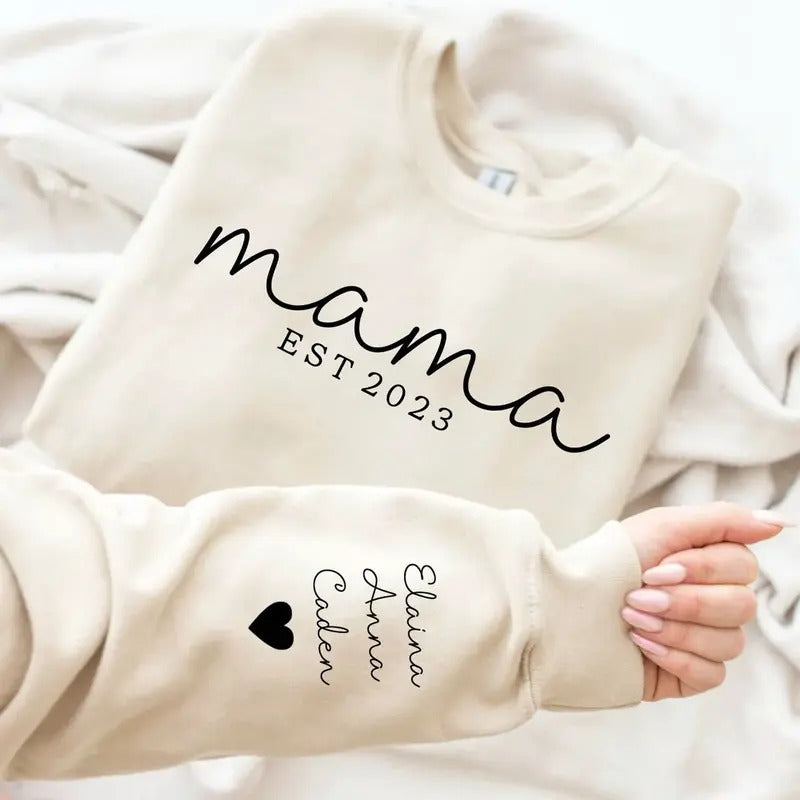 Personalized Mama Christmas Sweatshirt, Mama Custom Christmas Shirt, Custom Mama Mimi Gammy Gigi Shirt, Gift for Grandma...
