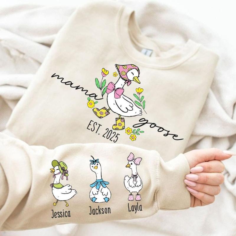 Personalized Mama Goose Shirt, Mama Silly Goose Shirt, Vintage Mama Goose Shirt, Happy Mother's Day Shirt, Funny Kids...