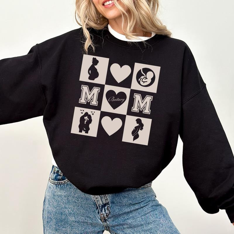 Personalized Pregnancy Shirt Sweatshirt Hoodie, I'm Pregnant Shirt Sweatshirt, New Baby Mom Gifts, Mother's Day Shirt,...