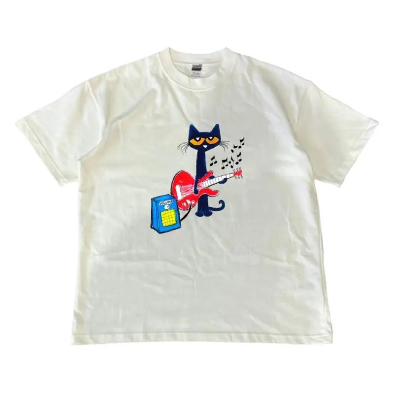 Pete The Cat Playing Guitar Shirt - Baby Cute Graphic Shirt - Gift For BoyFriends - Gift For HerFriends