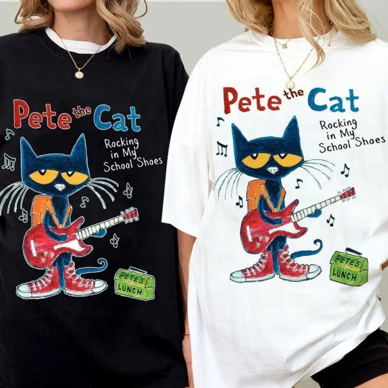 Pete The Cat Rocking In My School Shoes Shirt - Childhood Memories Shirt - Gift For BoyFriends - Gift For HerFriends