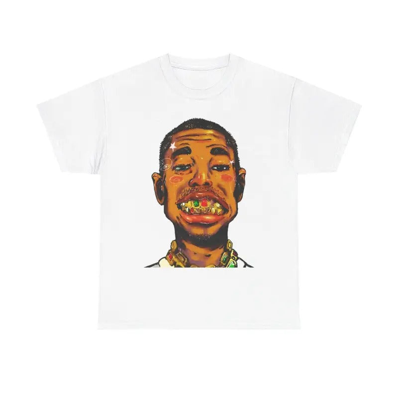 Pharrell Inspired Retro Vintage Grill Rap Y2k 90s Hip-Hop Vibes Heavy Cotton Graphic T-Shirt Tshirt Shirt HipHop RNB Tee...