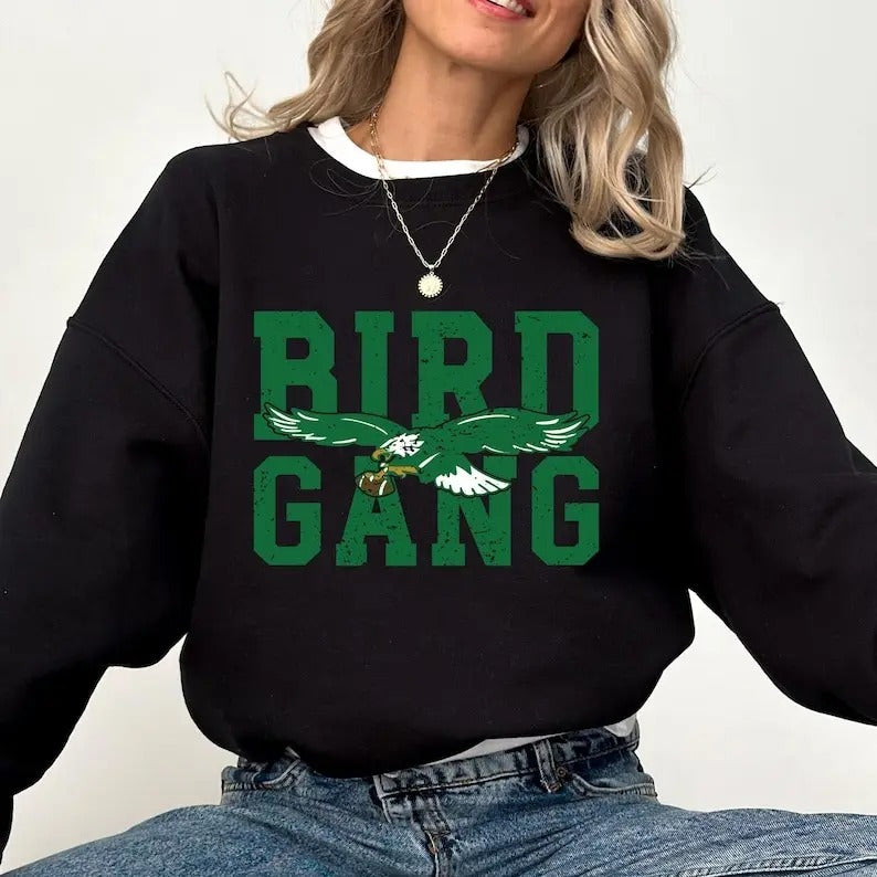 Philadelphia Football Sweatshirt, Sundays are for the Birds, Bird Gang Outfit, Game Day Tshirt Hoodie | HypeDripTees.com