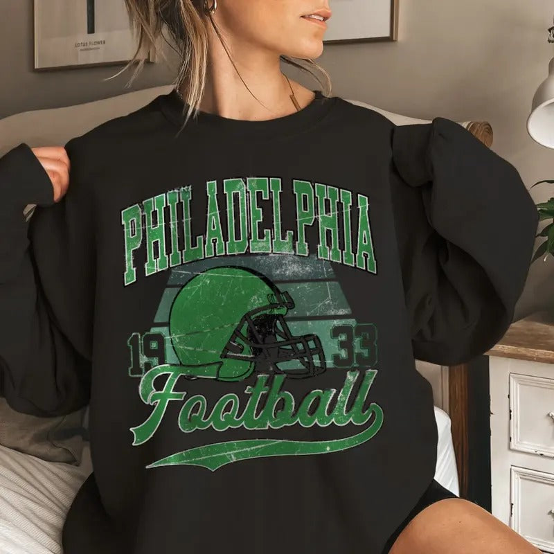 Philadelphia Football Vintage Style Sweatshirt, Philadelphia Football T-shirt, Football T-shirt, Philadelphia Retro...