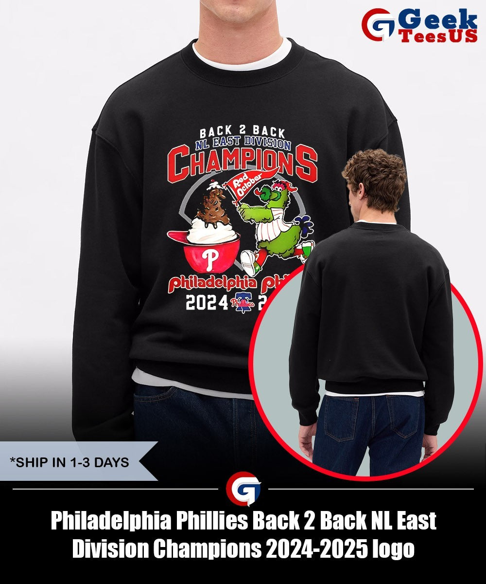 Philadelphia Phillies Back 2 Back NL East Division Champions 2024-2025 logo shirt