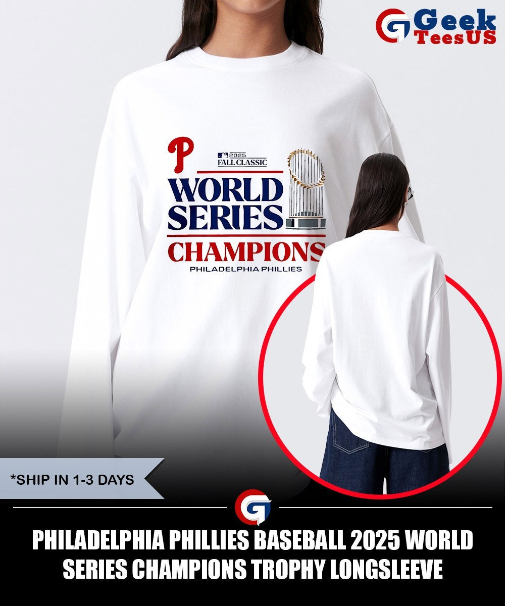Philadelphia Phillies baseball 2025 World Series Champions trophy shirt