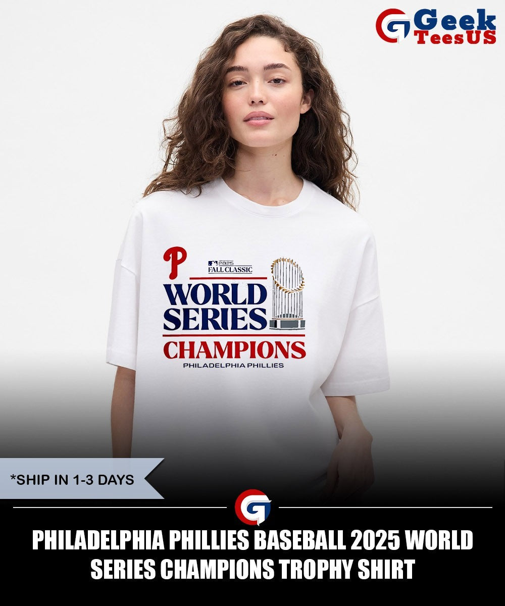 Philadelphia Phillies baseball 2025 World Series Champions trophy shirt
