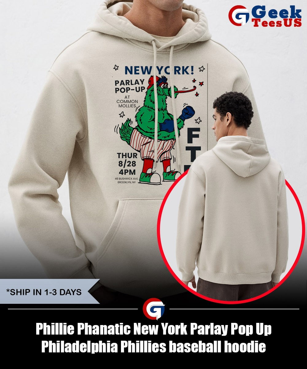Phillie Phanatic New York Parlay Pop Up Philadelphia Phillies baseball shirt