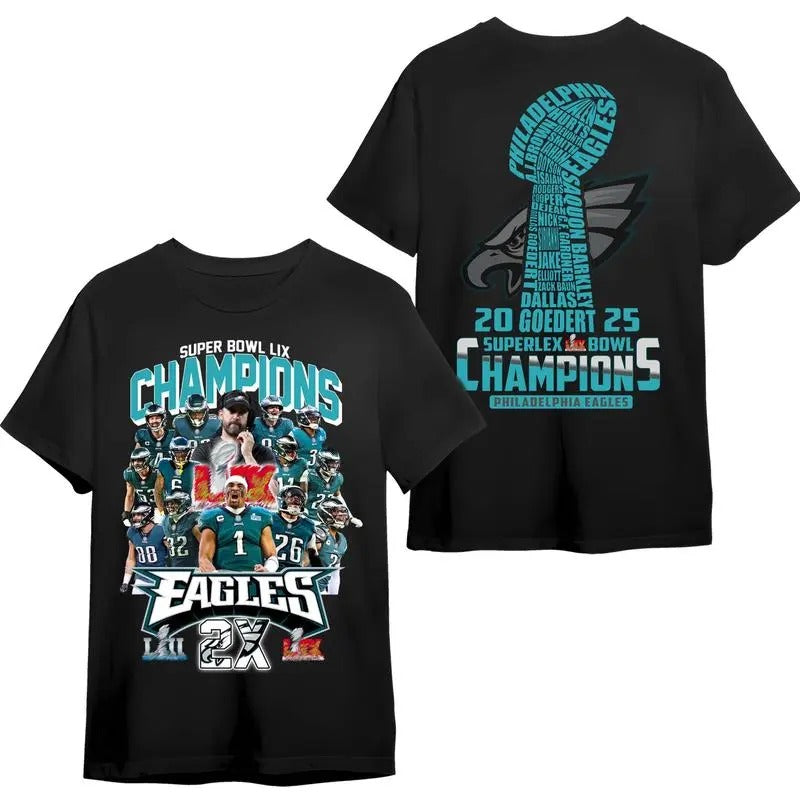 Philly Champ.on 2X Sup B0wl LII Li.x 2025 T-Shirt, Eagle Champ.ons 2025 T-Shirt, Gameday Team Spirit Football Shirt...