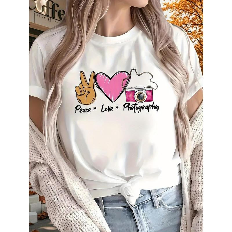 Photography - inspired Fashion T - Shirt: Make a Statement with Symbolic Graphics and a Heart