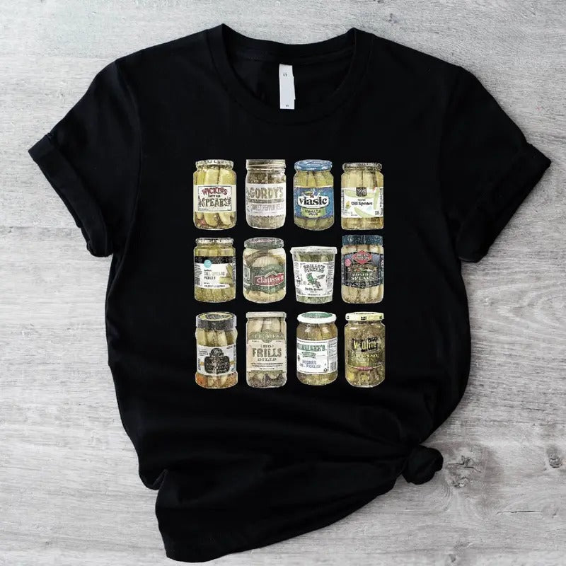 Pickles Jars Shirt, Unisex Canned Pickles T-Shirt, Pickles Lover Gift Tee, Preserved Food T-Shirt, Canning Season Tee,...