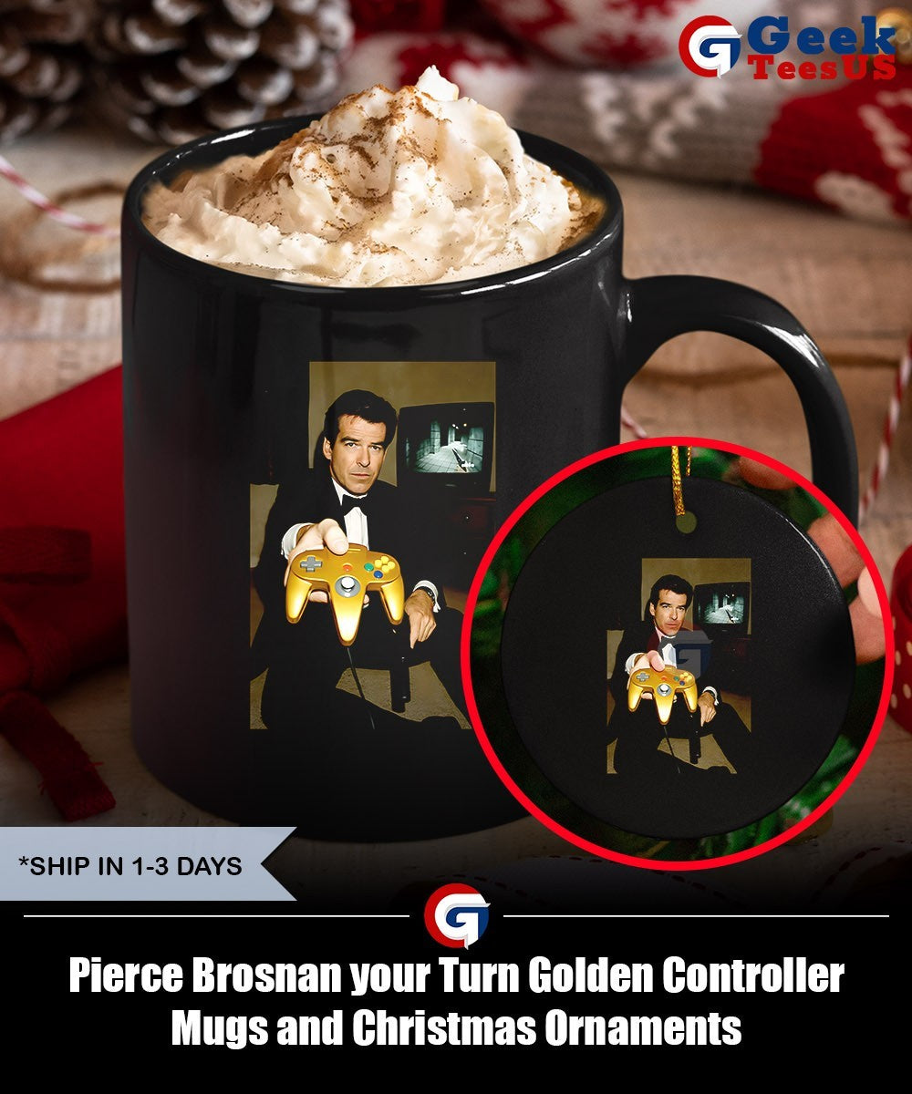Pierce Brosnan your Turn Golden Controller shirt