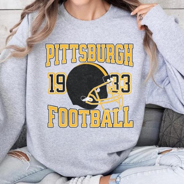 Pittsburgh Football Sweatshirt, Gift for Football Fan, Oversized Pittsburgh Sweatshirt FMV4, Vintage Unisex Pittsburgh...