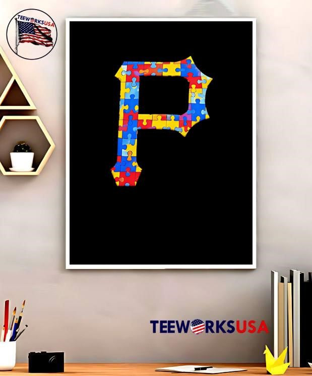 Pittsburgh Pirates Puzzle Piece Logo MLB T-Shirt