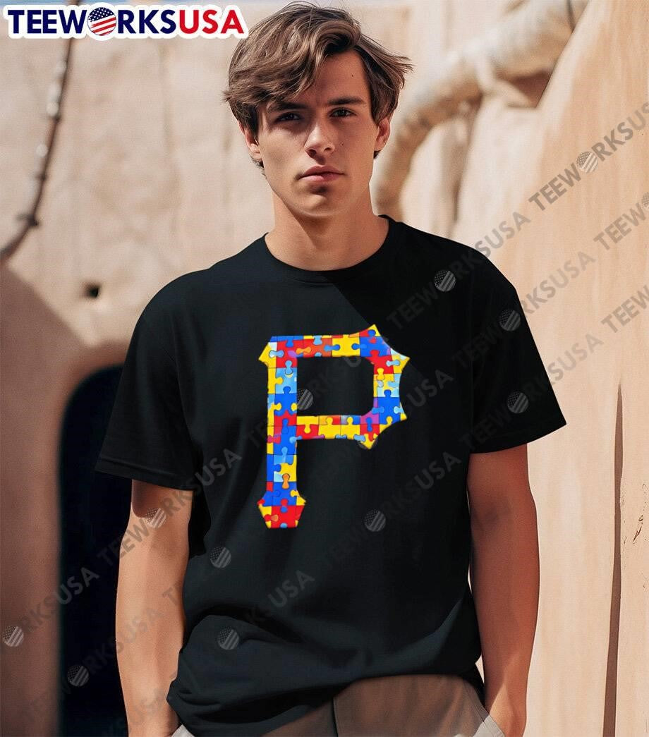 Pittsburgh Pirates Puzzle Piece Logo MLB T-Shirt