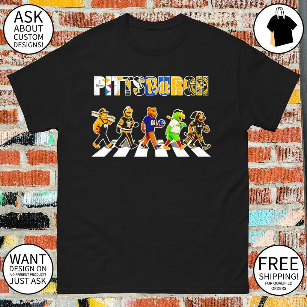 Pittsburgh Team Mascots Walking Across Abbey Road style 2026 shirt