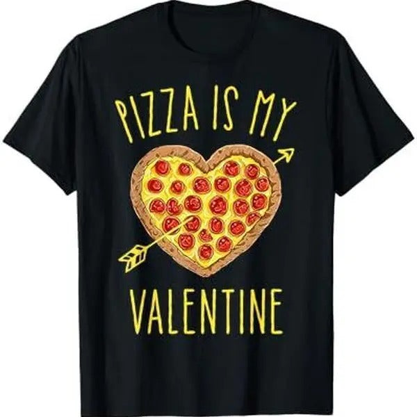 Pizza Is My Valentine Valentines Day Heart Pepperoni Lover T-Shirt Hoodie, Sweatshirt | HypeDripTees.com