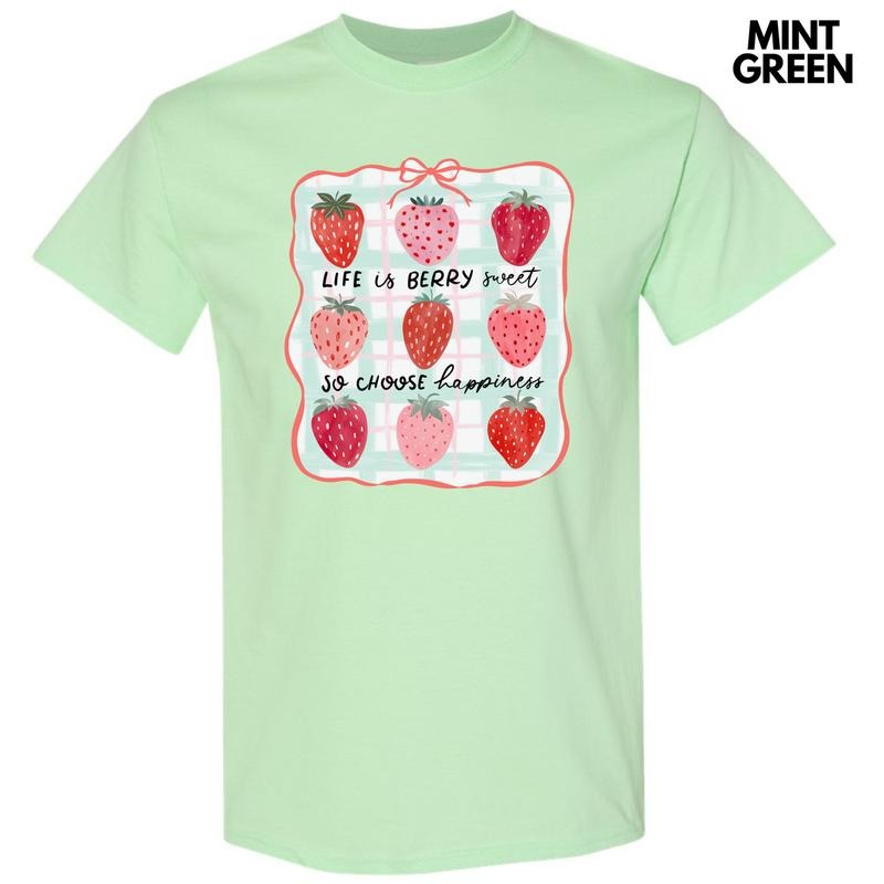 Plaid Straw-Berry Sweet Collage Gildan Short Sleeve T-Shirt 'NLB' Hoodie, Sweatshirt | HypeDripTees.com