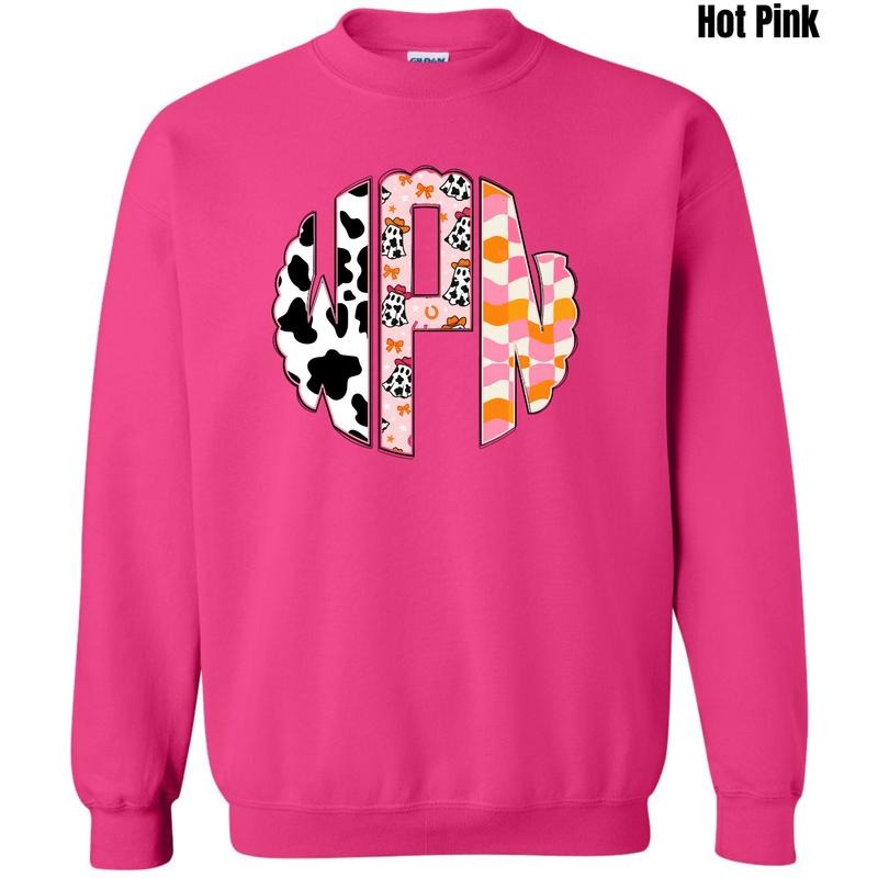 Plain Cowgirl Halloween Monogram Sweatshirt 'NLB' T-Shirts, Hoodie | HypeDripTees.com