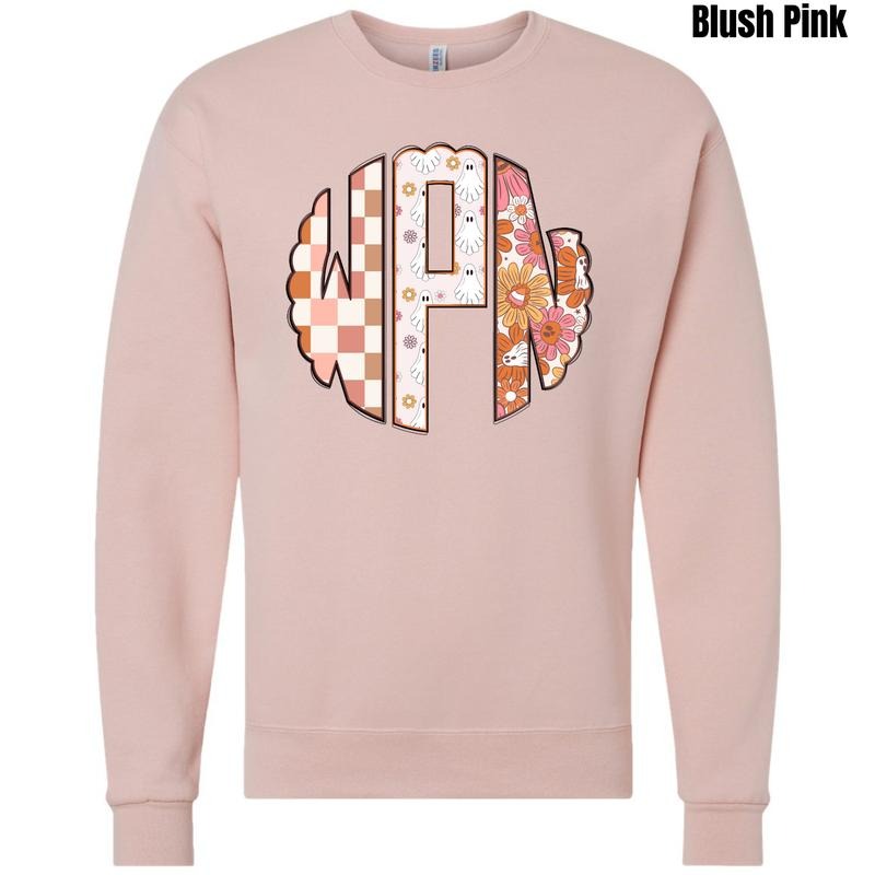 Plain Girly Halloween Monogram Sweatshirt 'NLB' T-Shirts, Hoodie | HypeDripTees.com