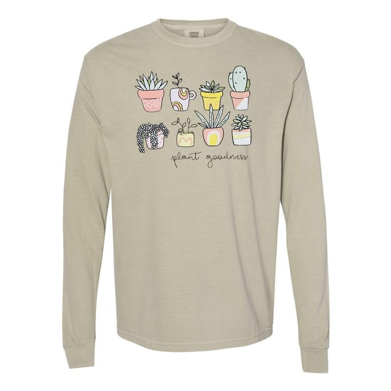 Plant Goodness Long Sleeve Comfort Colors T-Shirt Hoodie, Sweatshirt | HypeDripTees.com