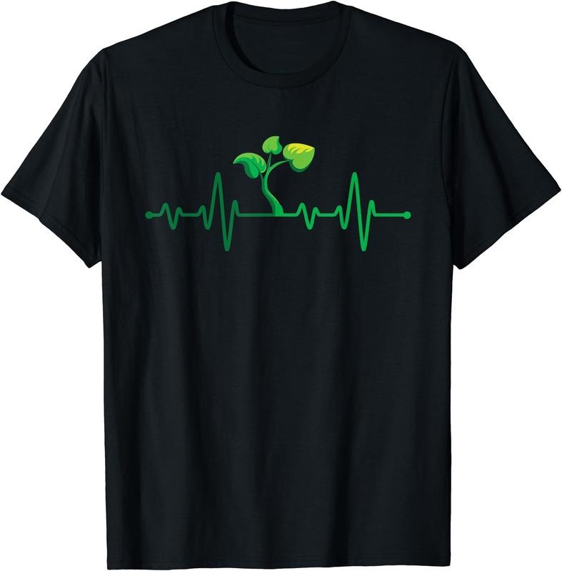 Plant Heartbeat - Botany Botanist Gardening Plant Lover T-Shirt | Unisex Cotton Tee Gift, Crewneck, Short Sleeve Hoodie,...
