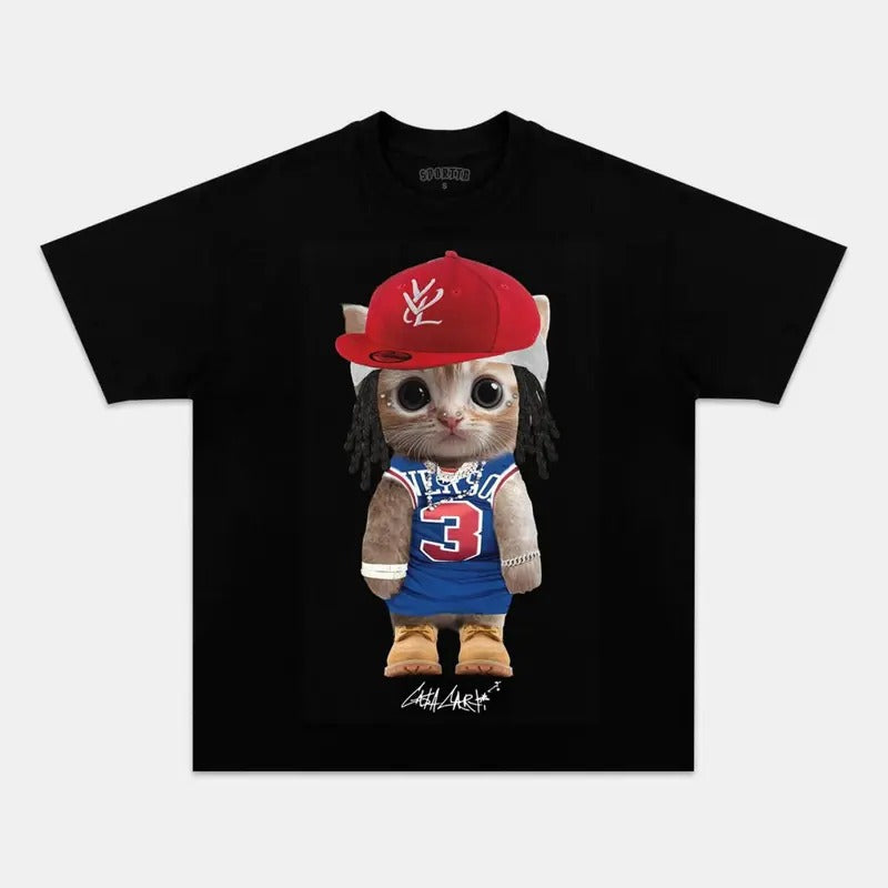 Playboi Funny Catri Cat Meme Unisex T-Shirt, Collab Vintage 90s Graphic Tee, Rap Hip-Hop & R&b Streetwear, Gift For Fans...