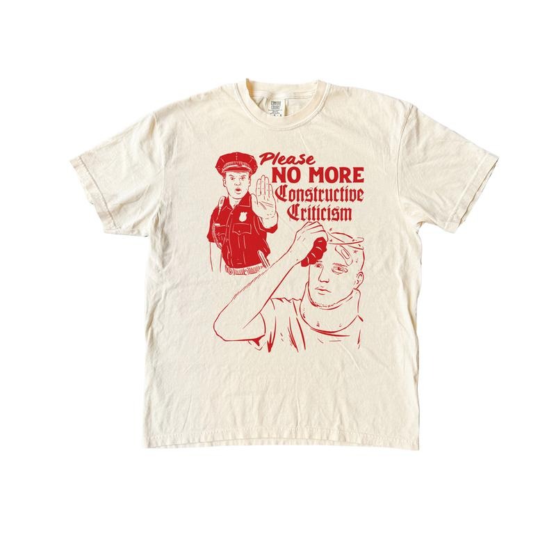 Please No More Constructive Criticism T-Shirt, Funny Retro Comfort Colors Shirt, Vintage Graphic Tees, Funny Unisex Fit...