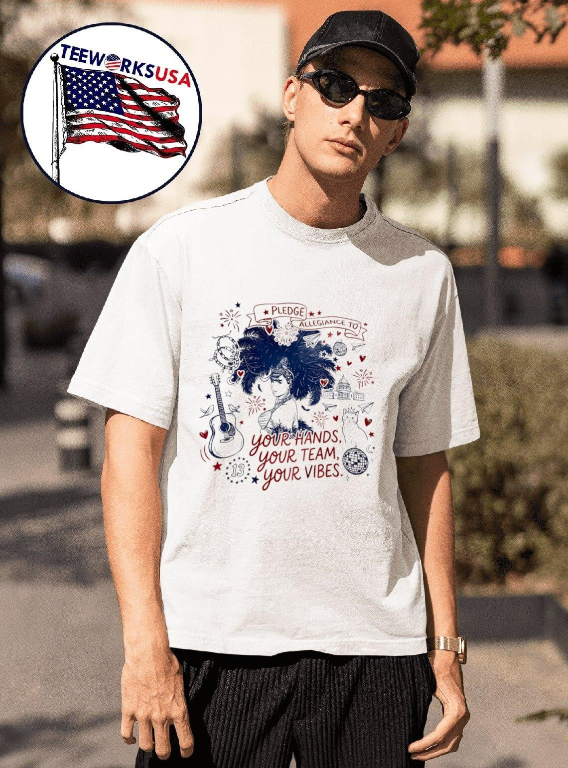 Pledge Allegiance To Your Hands Your Team Your Vibes Taylor Shirt