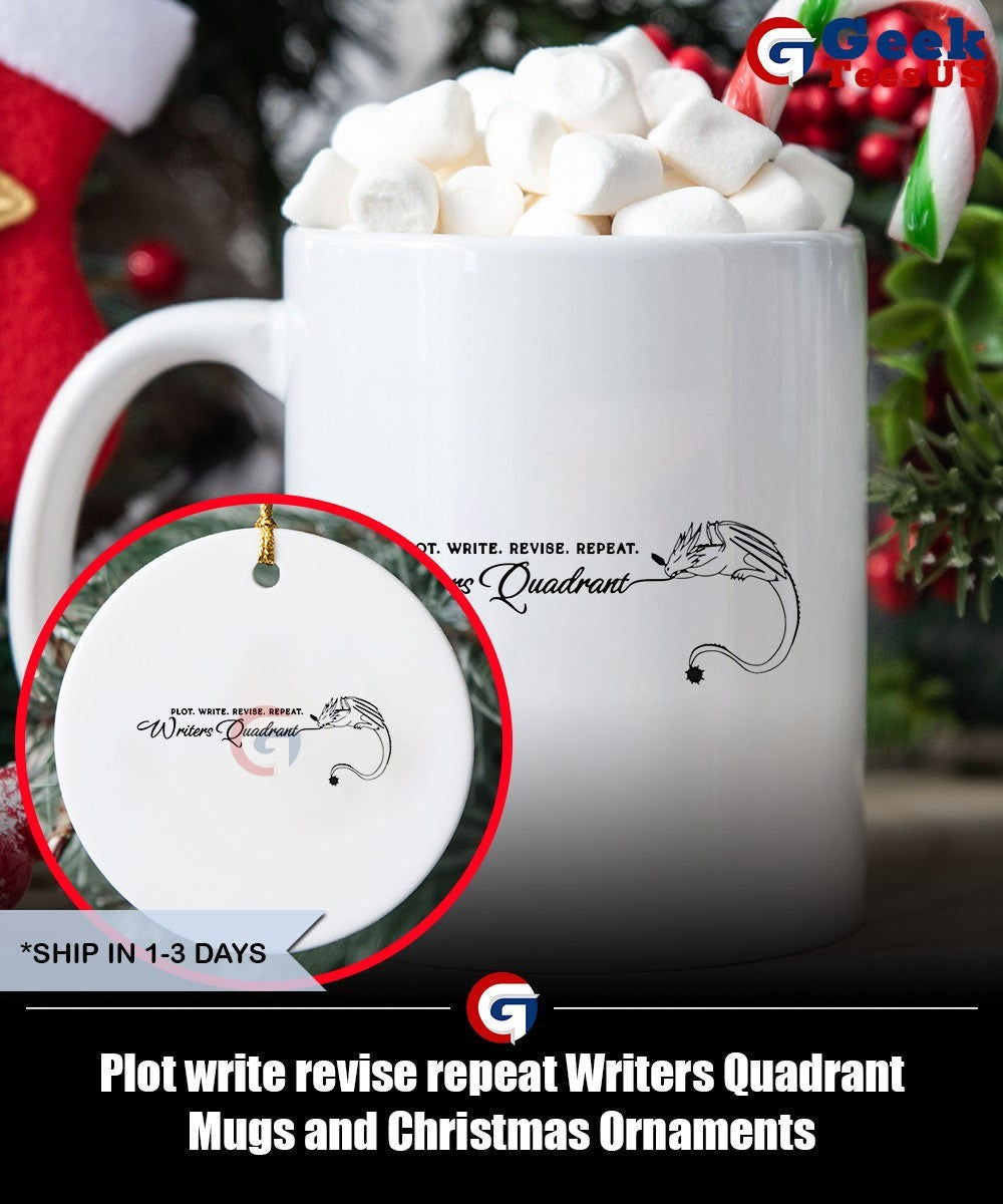 Plot write revise repeat Writers Quadrant shirt