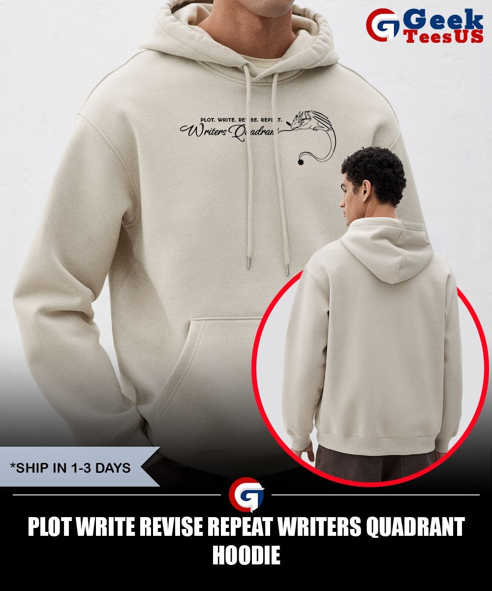 Plot write revise repeat Writers Quadrant shirt