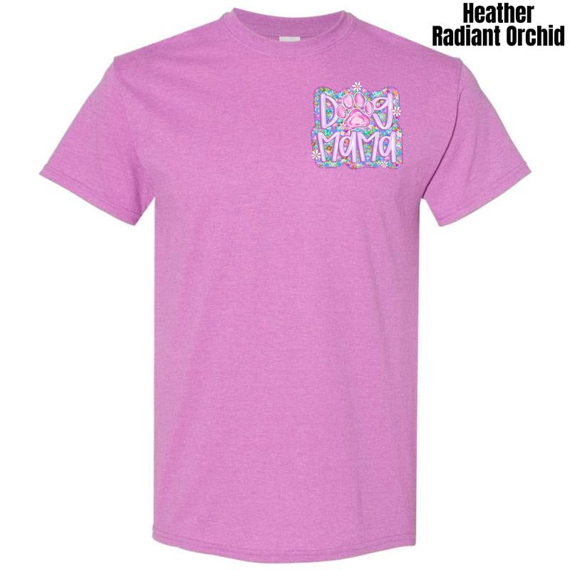 Pocket Size - Lavender Floral Dog Mom Gildan Short Sleeve T-Shirt 'NLB' Hoodie, Sweatshirt | HypeDripTees.com