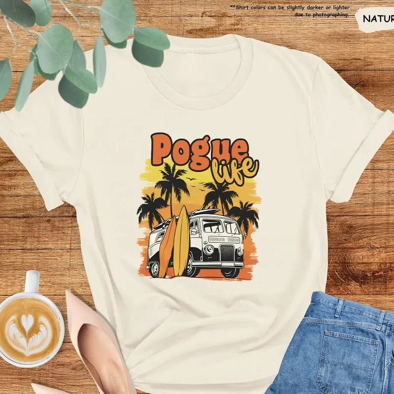 Pogue Life Shirt, Outer Banks Shirt, Cute Beach Shirt, Summer Vacation Shirt, Outer Banks Sweatshirt, Beach Sunset Shirt,...
