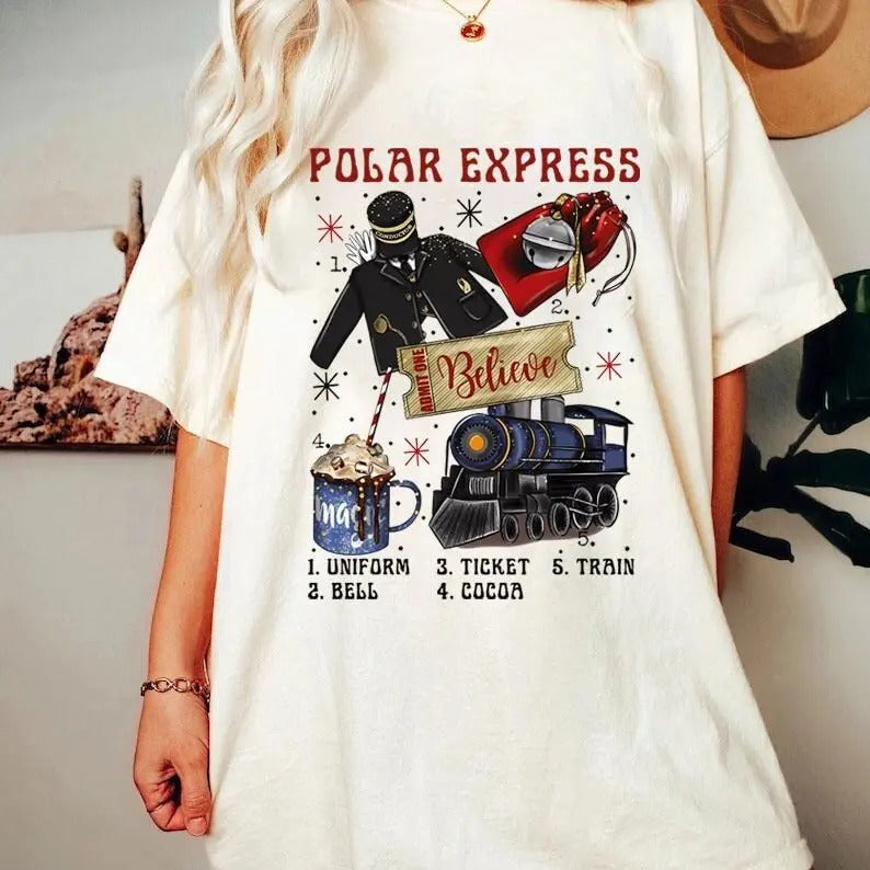 Polar Express shirt, Polar Express Trip, Christmas Family Trip, Xmas Sweat, Merry Christmas shirt, Gift Ideas, All Aboard...