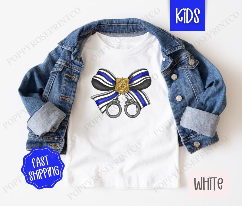 Police Coquette Bow Shirt Children'S Cute Gildan T-Shirts, Hoodie, Sweatshirt