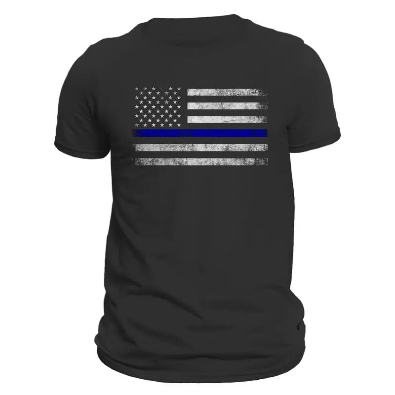 Police Thin Blue Line Flag Family T-Shirts Hoodie, Sweatshirt | HypeDripTees.com