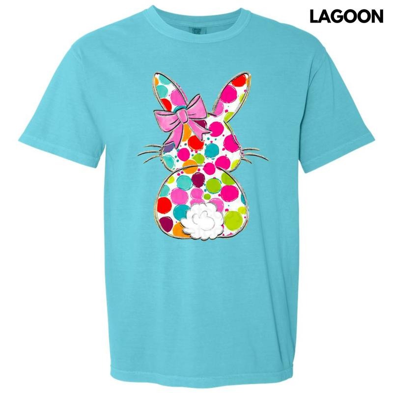 Polka Dot Bunny Comfort Colors T-Shirt Hoodie, Sweatshirt | HypeDripTees.com