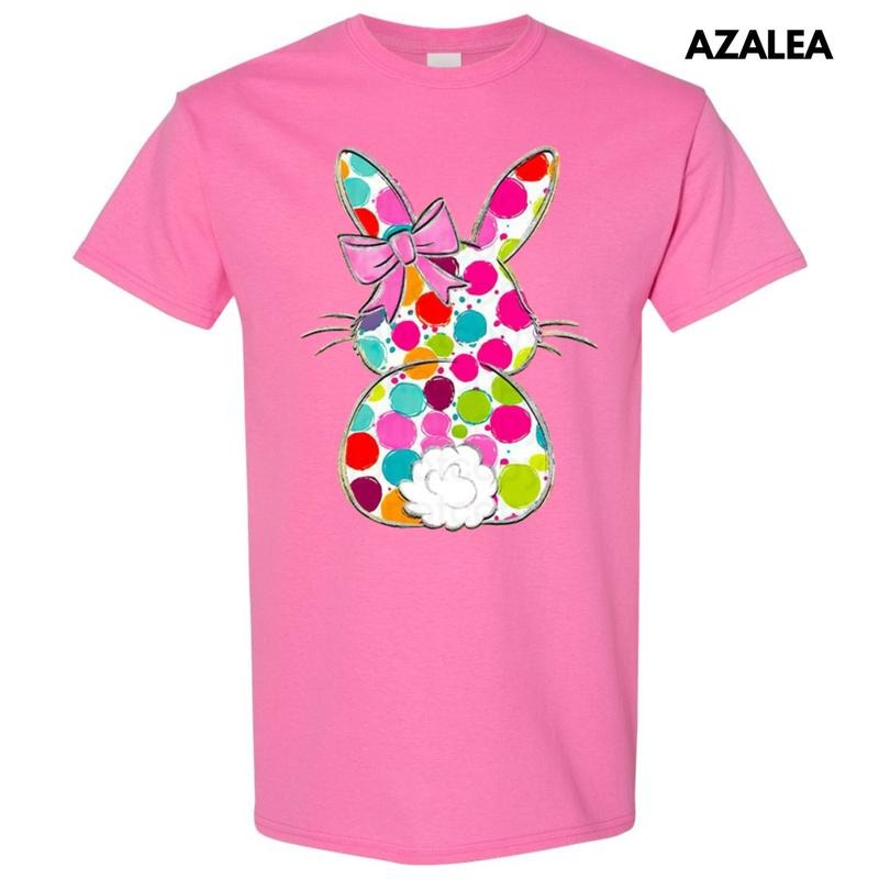 Polka Dot Bunny Gildan Short Sleeve T-Shirt Hoodie, Sweatshirt | HypeDripTees.com