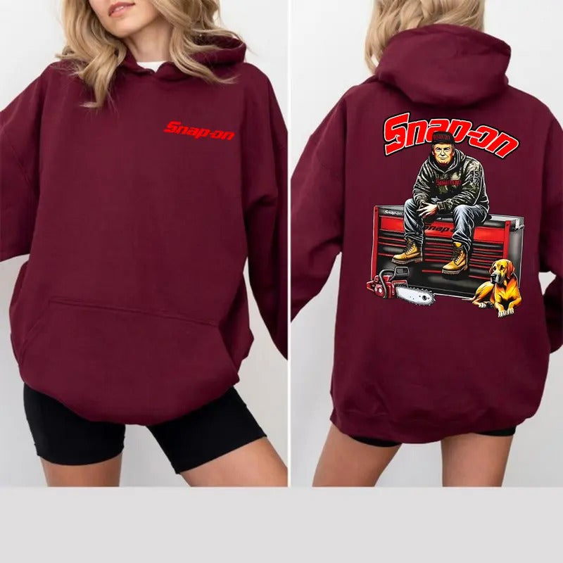 Snap-On Trummm 2 Sided Camo T-shirt Sweatshirt & Hoodie 100% Cotton 50/50 Cotton/Polyester Blend Classic Fit 1x1 Ribbed...