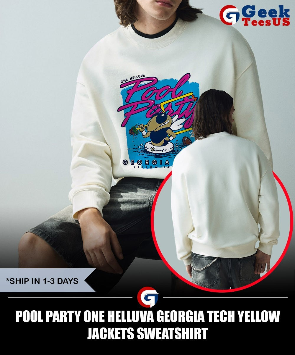 Pool Party One Helluva Georgia Tech Yellow Jackets shirt