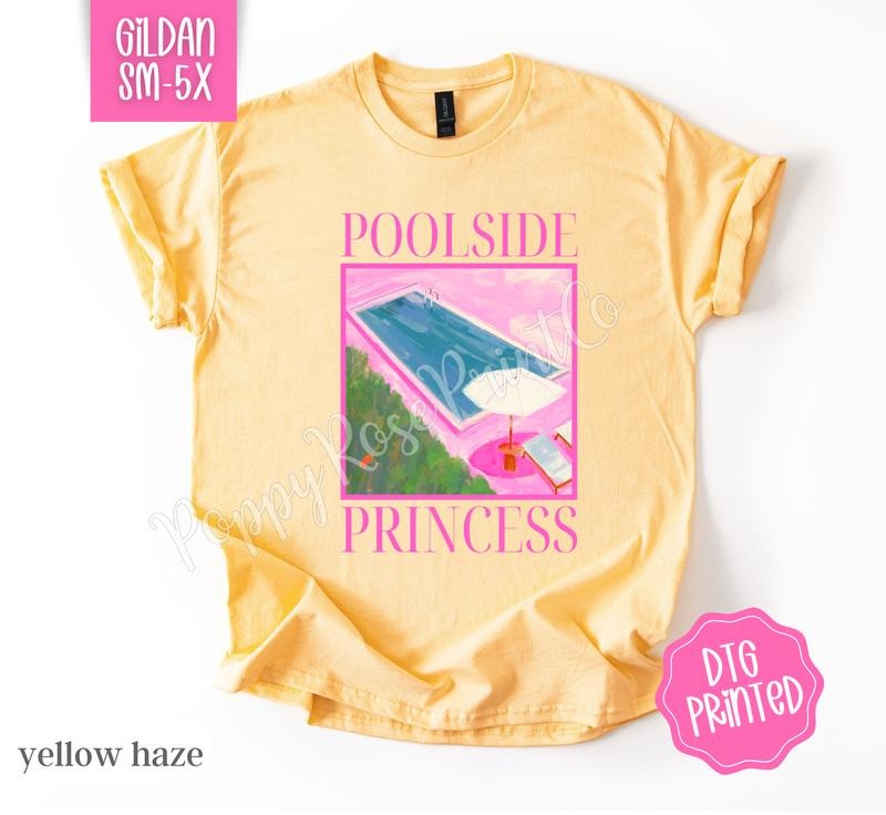 Poolside Princess Gildan Tshirt , Summer Tee, Cute Women's Shirt, Gift For Her Hoodie, Sweatshirt | HypeDripTees.com