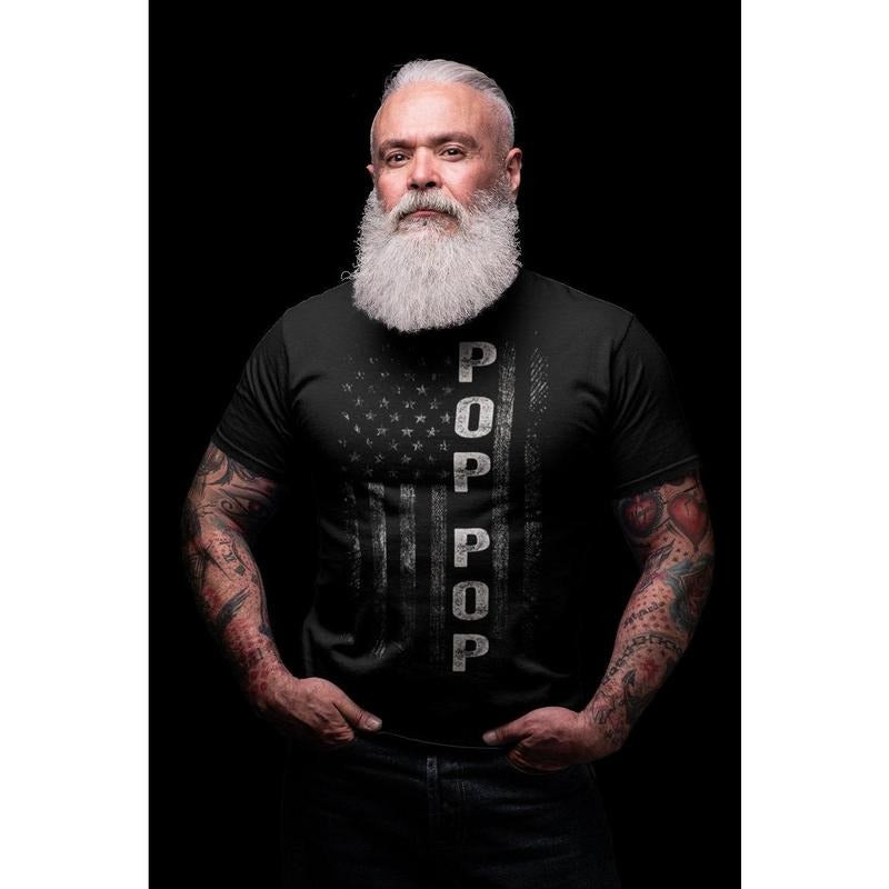 Pop Pop Shirt, Fathers Day Gift, Papa, Grandpa, Patriotic Shirts Hoodie, Sweatshirt | HypeDripTees.com
