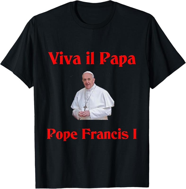 Pope Francis T-Shirt, Christian Apparel, Vatican Shirt, Faith Gift Breathable Comfort Cotton Fabric Hoodie, Sweatshirt