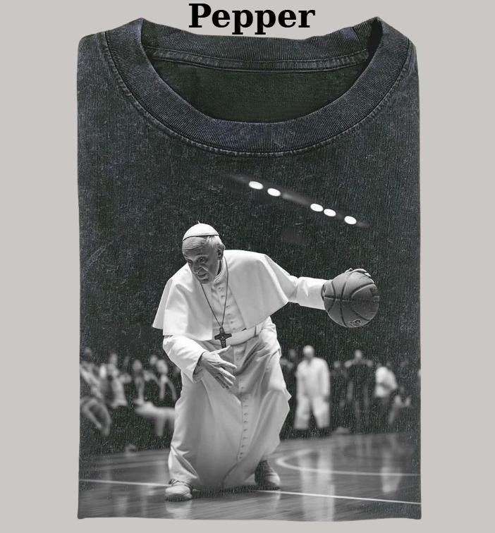 Pope Francis Vintage Shirt, Classic Pope Memorial T-Shirt, Graphic Basketball Tee, Gift Men Women Menswear Top Streetwear...