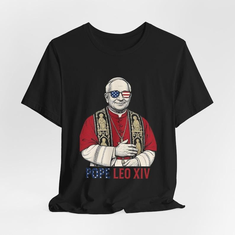 Pope Leo XIV | American Pope 2025 | Robert Prevost | Funny Patriotic Catholic TShirt Hoodie, Sweatshirt | HypeDripTees.com