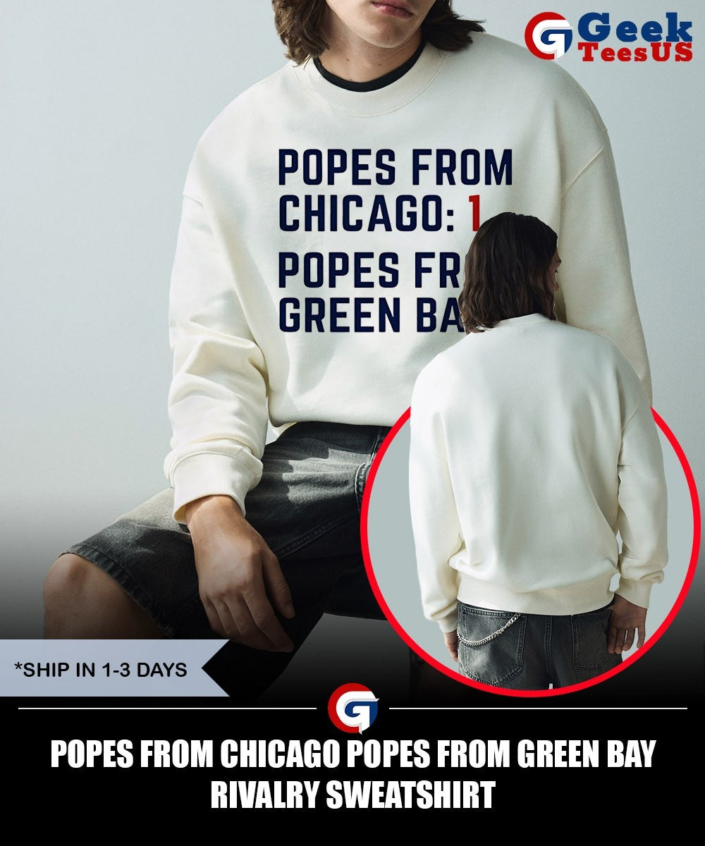 Popes from Chicago Popes from Green Bay rivalry shirt