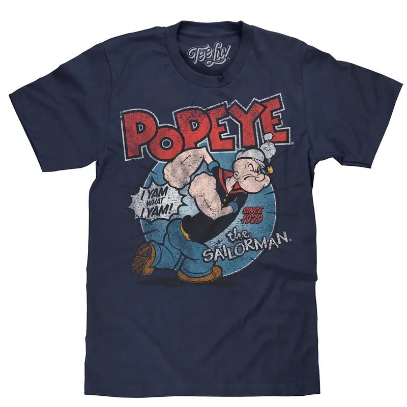 Popeye I Yam What I Yam T-Shirt - Navy Hoodie, Sweatshirt | HypeDripTees.com